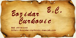 Božidar Ćurković vizit kartica